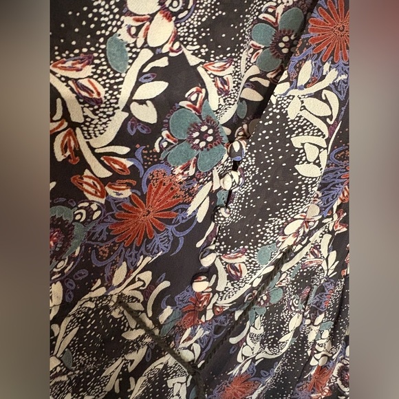 Free People Stealing Fire Floral Gauze Mini Dress | Size Small | Boho Style - Picture 10 of 15